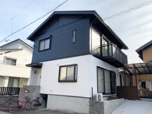 桑名市長島町Ｈ様邸：外壁・屋根塗装工事：超低汚染リファイン1000MF-IR