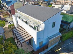 一宮市春明U様邸：屋根塗装工事：超低汚染リファイン500MF-IR