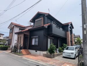 弥富市平島中Ｍ様邸：外壁塗装工事：超低汚染プラチナリファイン2000Si-IR