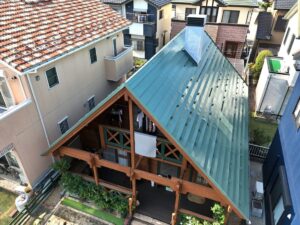 稲沢市平和町Ｋ様邸：屋根塗装工事：超低汚染リファイン500MF-IR