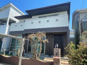 愛西市柚木町Ａ様邸：外壁塗装工事：超低汚染プラチナリファイン2000MF-IR