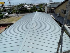 弥富市五之三川平S社様:屋根塗装工事:超耐候無機EXコートJY-IR