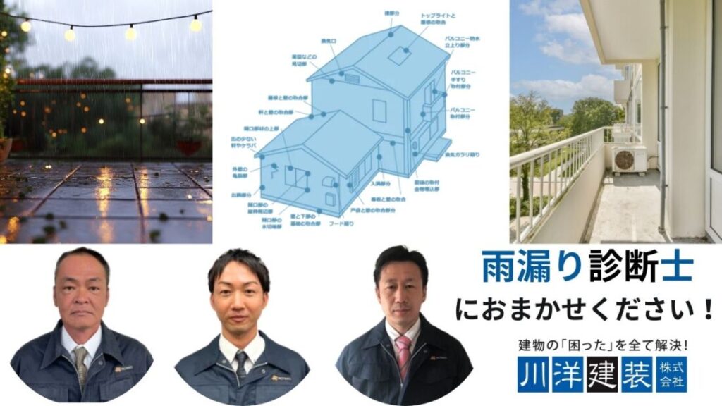 川洋建装に相談する前に知っておきたい｜ベランダ雨漏りを見誤らないための最終判断ポイント