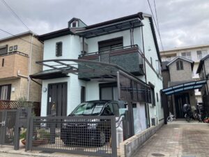 大阪府堺市西区：外壁塗装工事：超低汚染リファイン1000MF-IR：Ｋ様邸