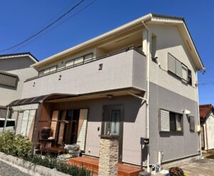 一宮市萩原町：外壁塗装工事：超低汚染プラチナリファイン2000MF-IR：Ｋ様邸