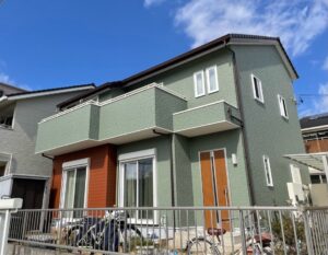 弥富市平島町：外壁塗装工事：超低汚染リファイン1000MF-IR：Ｍ様邸