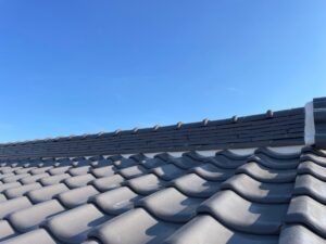 名古屋市中川区赤星：屋根漆喰工事：陶器瓦（釉薬瓦）：Ｇ様邸