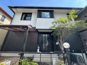 一宮市春明Ｓ様邸：外壁塗装工事：超低汚染プラチナリファイン2000無機-IR